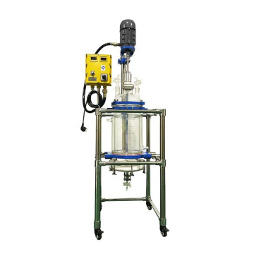 10L High Quality Frame SUS with Spray PTFE Pyrolysis  jacked glass reactor filter